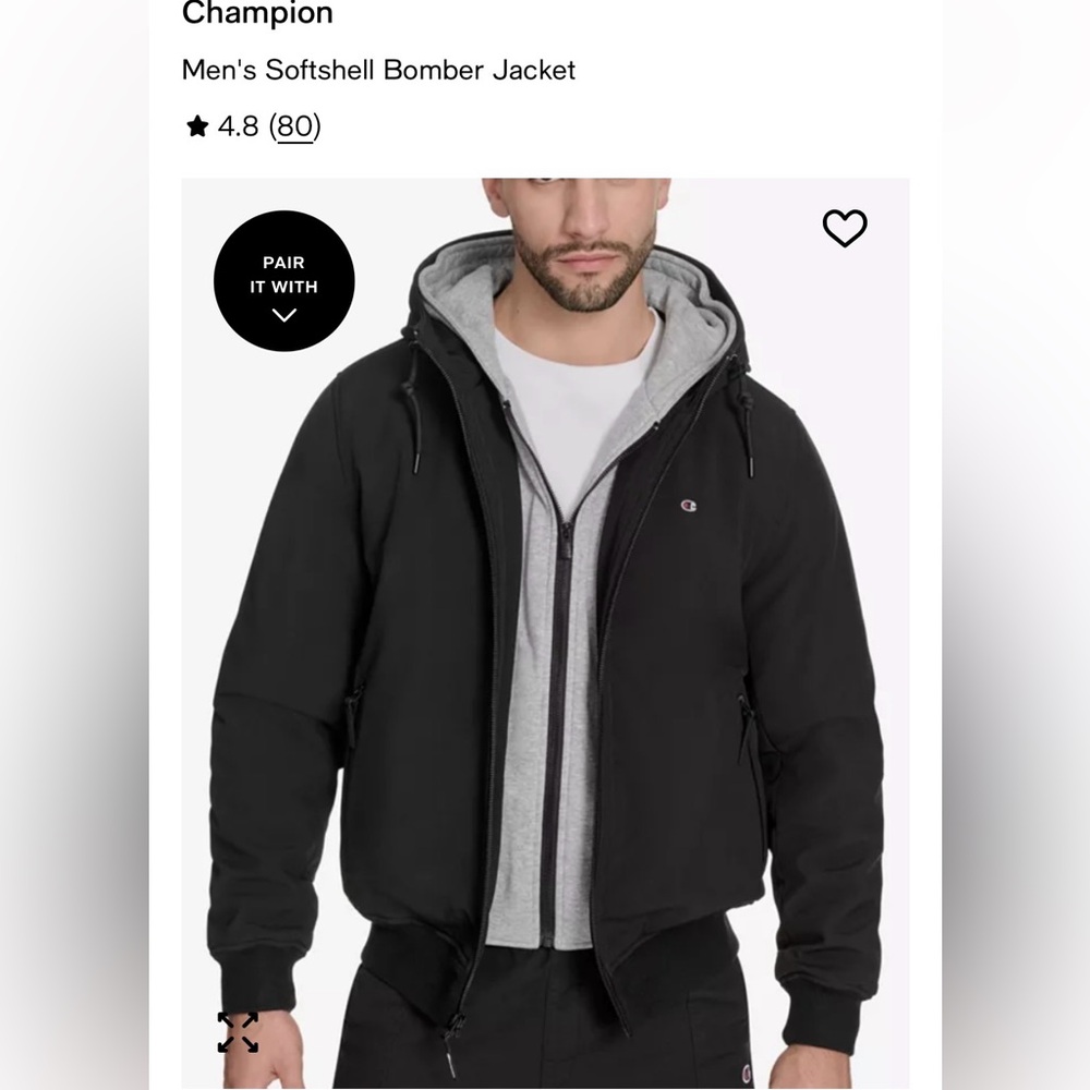 Champion-
Men's Softshell Bomber Jacket/Size M/New Sample
